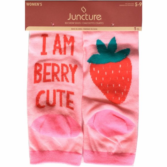 Accessories - **3/$15* "I AM BERRY CUTE" Strawberry Socks